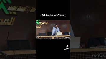 Risk Response - Accept.     #PMP #projectmanagement